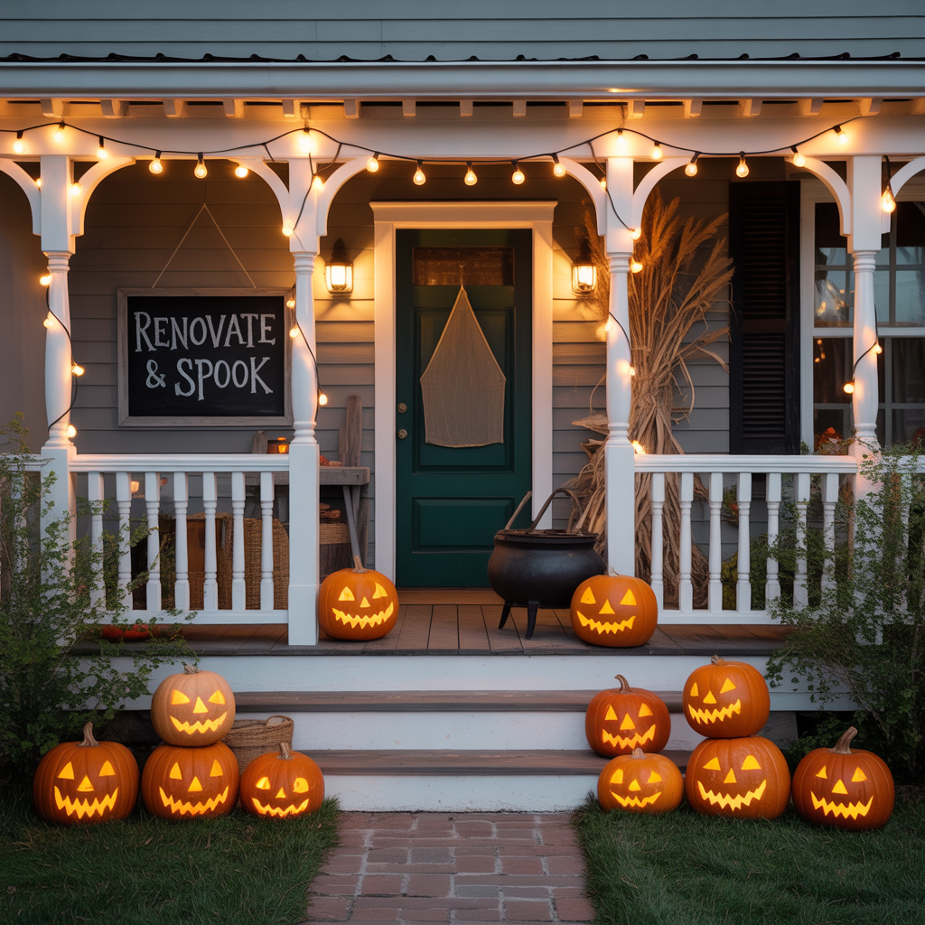 halloween front porch decor