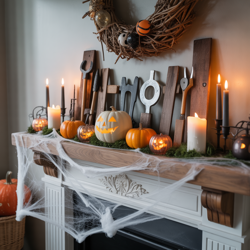 halloween mantle