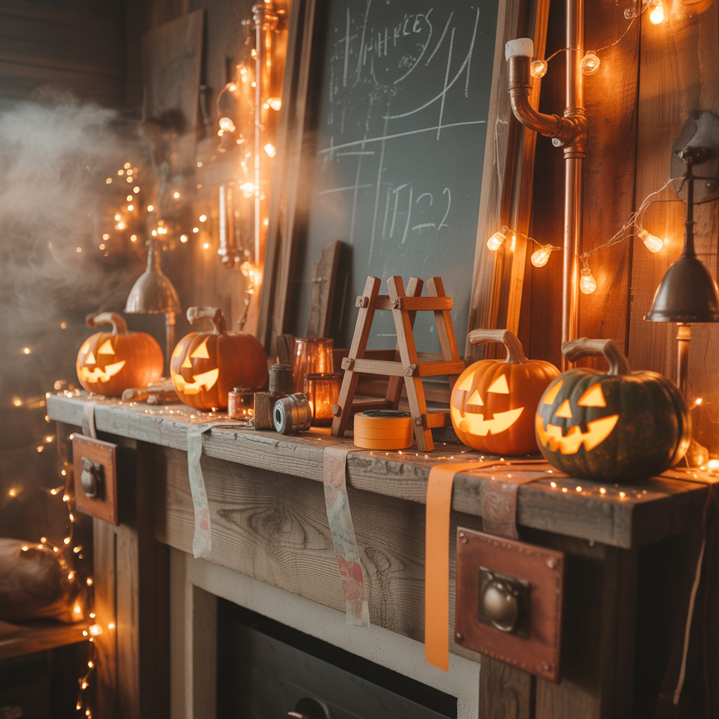 halloween mantle