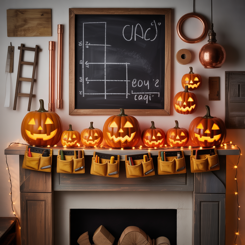 halloween mantle