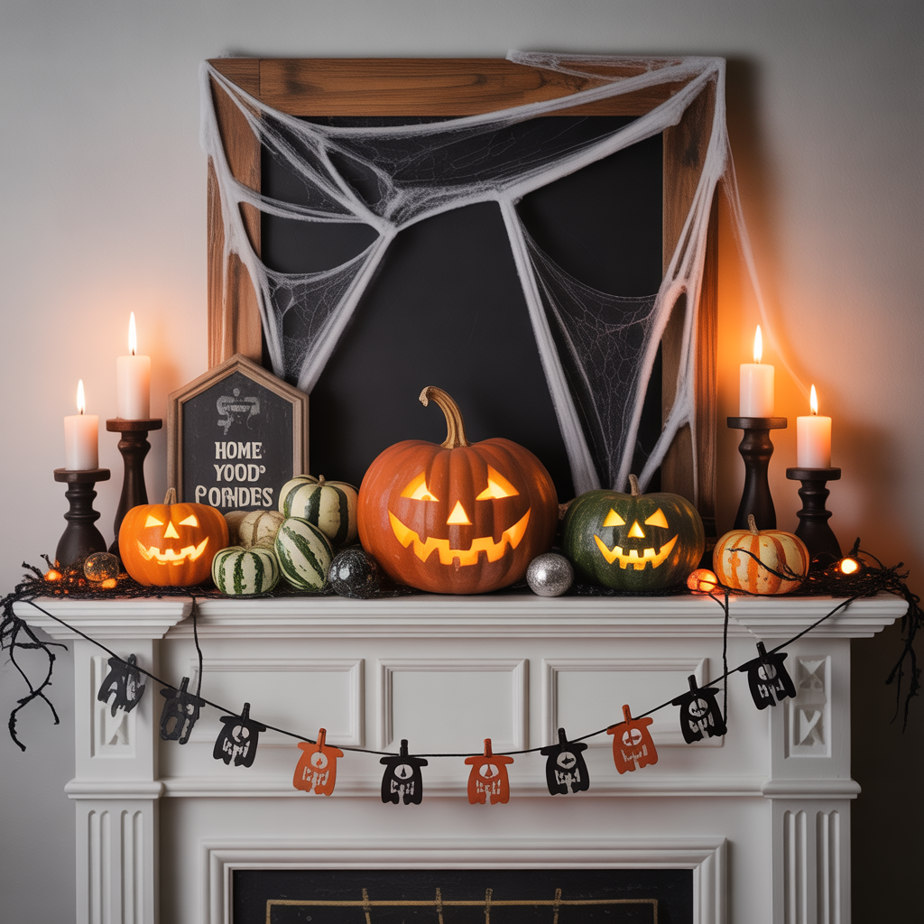 halloween mantle