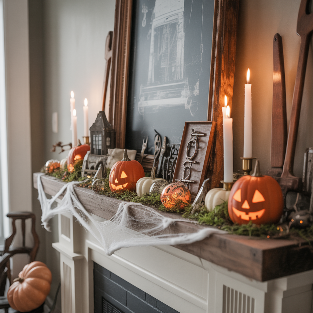 halloween mantle