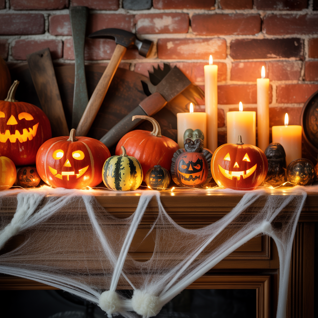 halloween mantle