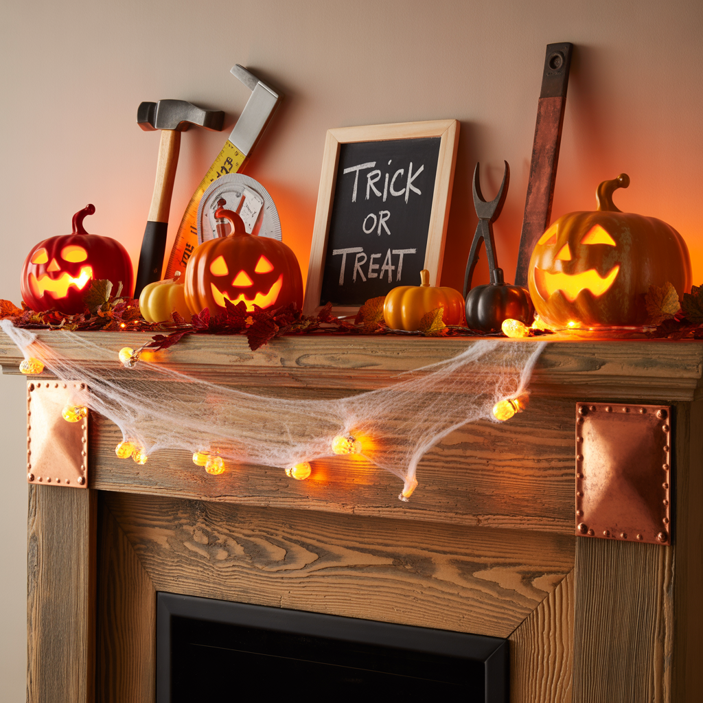 halloween mantle