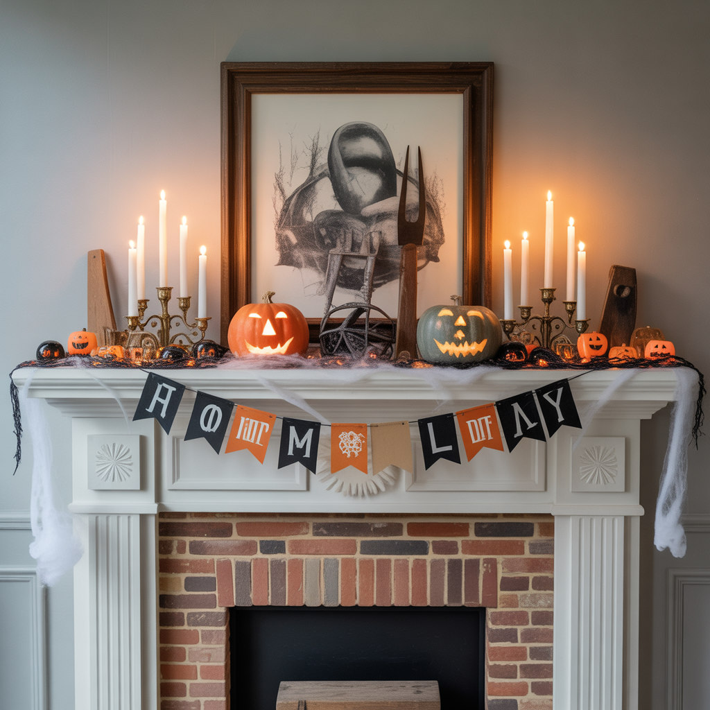 halloween mantle