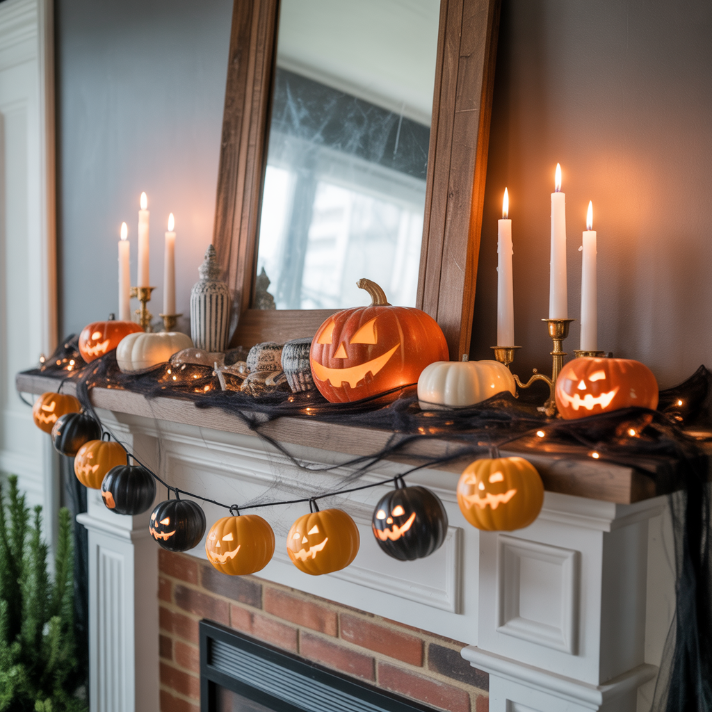 halloween mantle