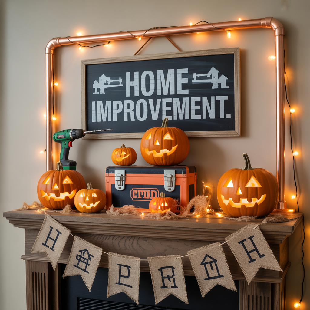 halloween mantle