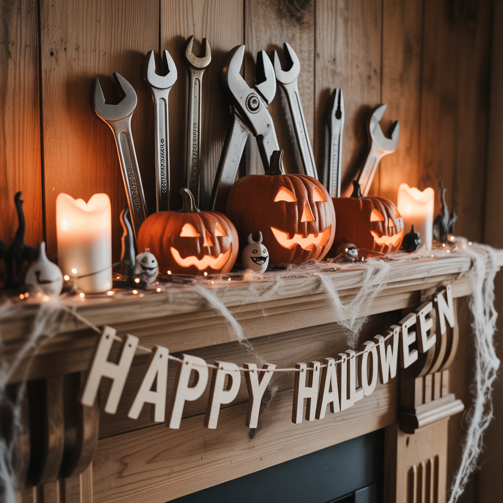 halloween mantle