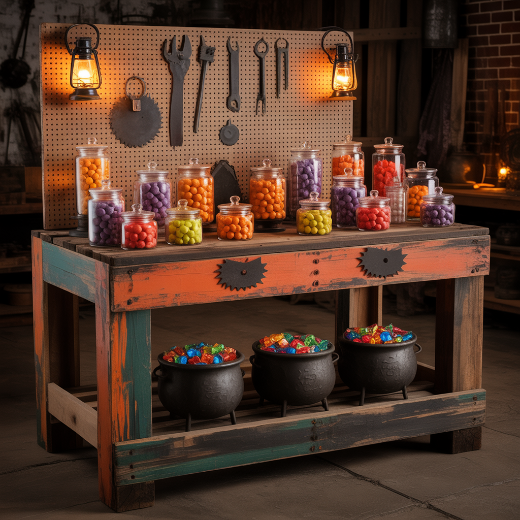halloween scary candy table ideas