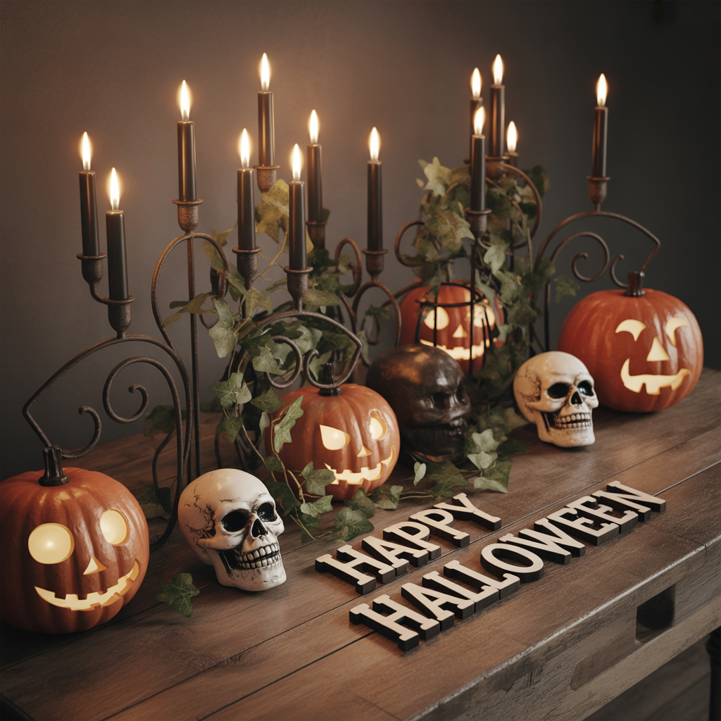 halloween tablescape
