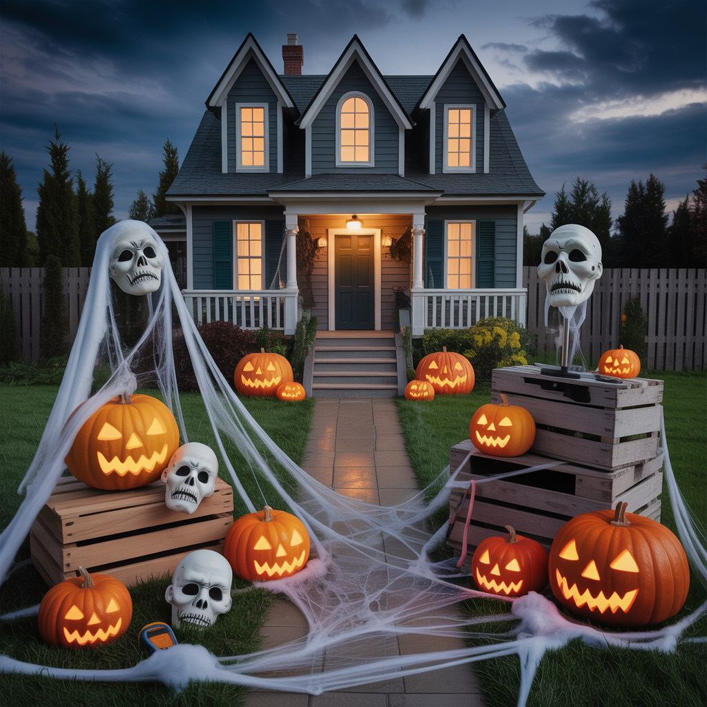 halloween yard displays
