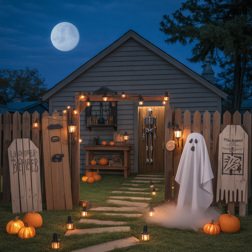 halloween yard displays