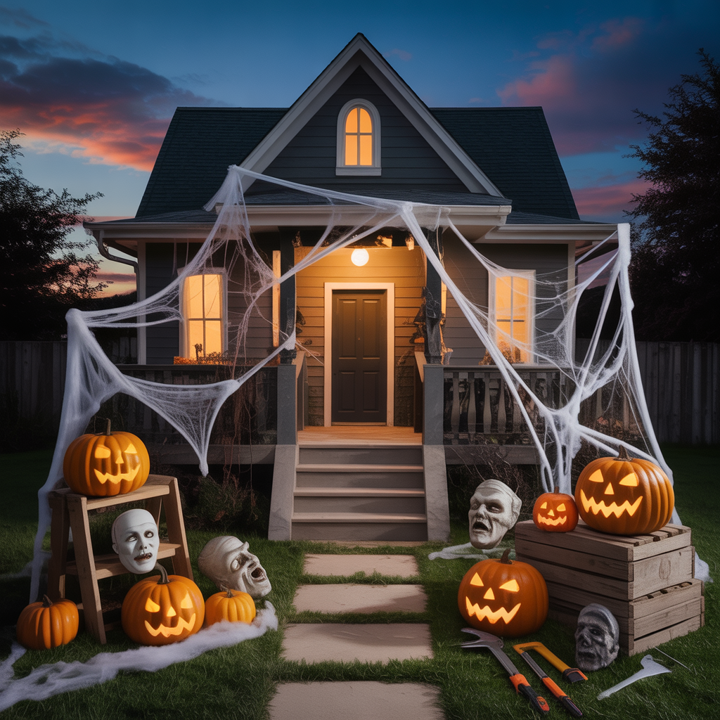 halloween yard displays