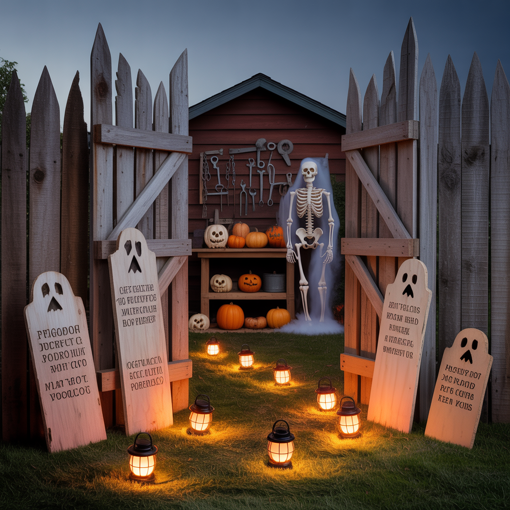 halloween yard displays