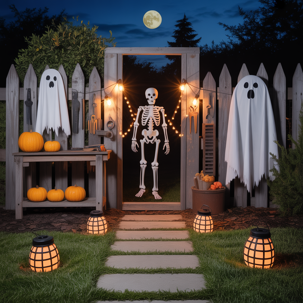 halloween yard displays