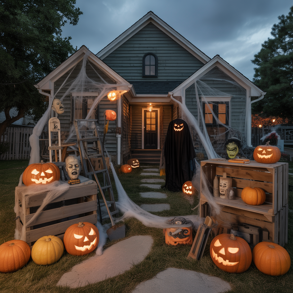 halloween yard displays