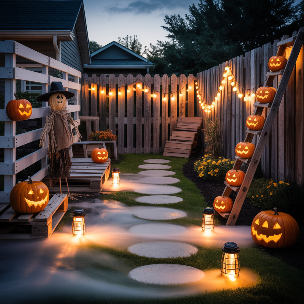 halloween yard displays