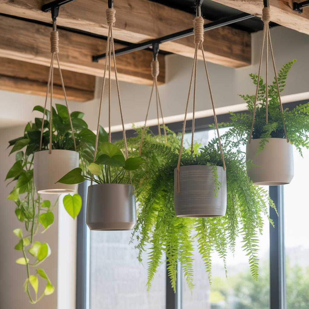 hanging plants from ceiling ideas