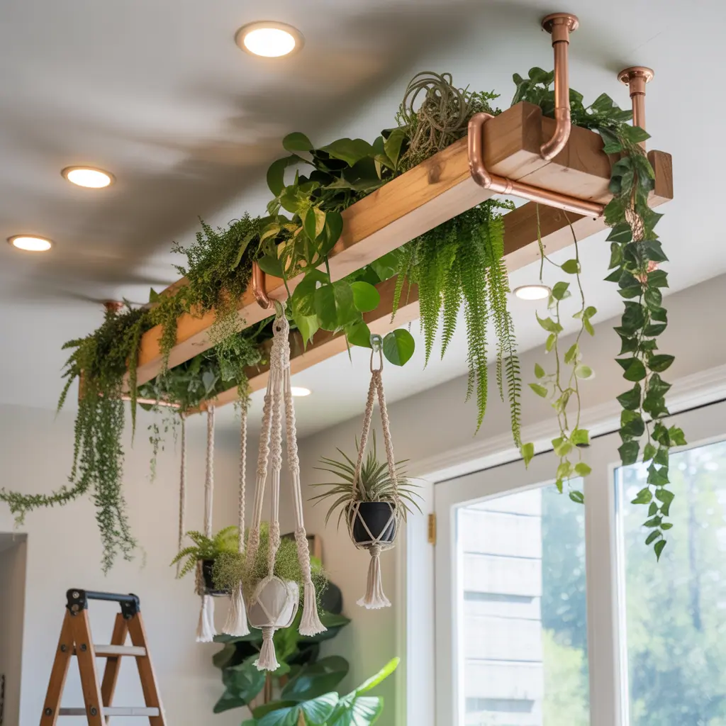 hanging plants from ceiling ideas