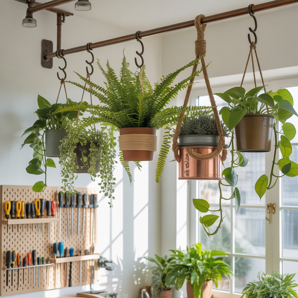 hanging plants from ceiling ideas