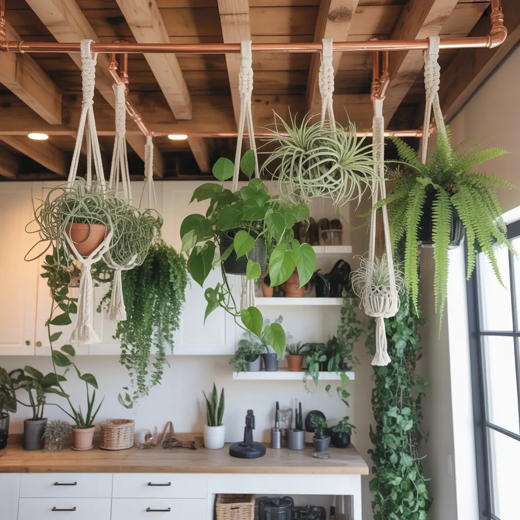 hanging plants from ceiling ideas