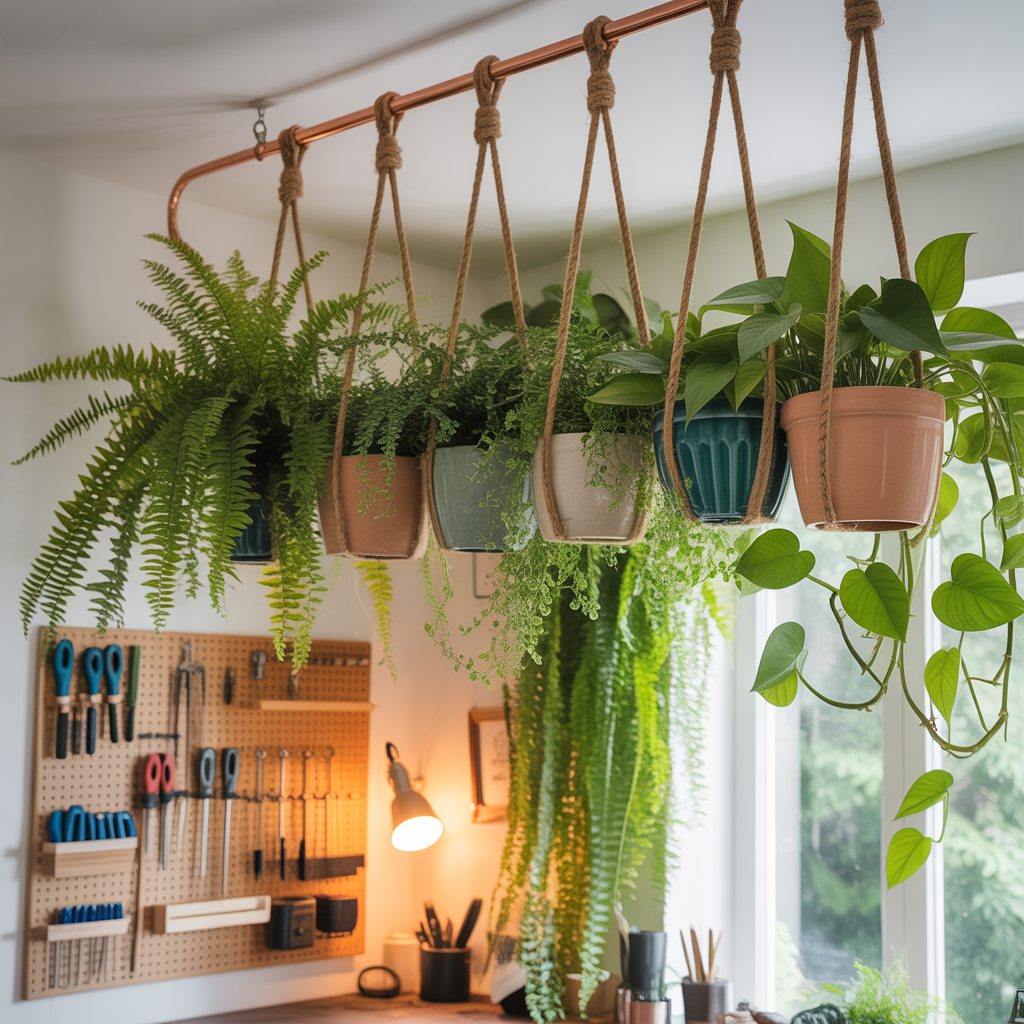 hanging plants from ceiling ideas