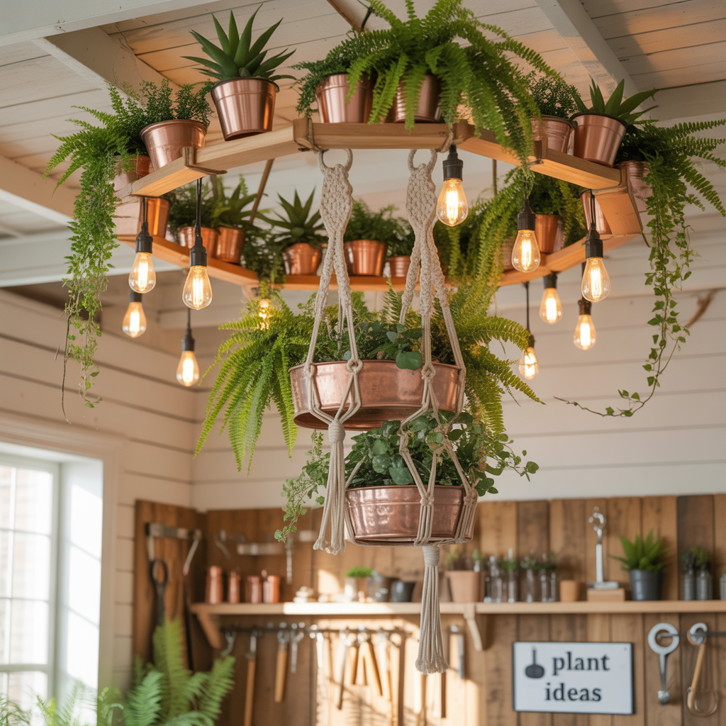 hanging plants from ceiling ideas
