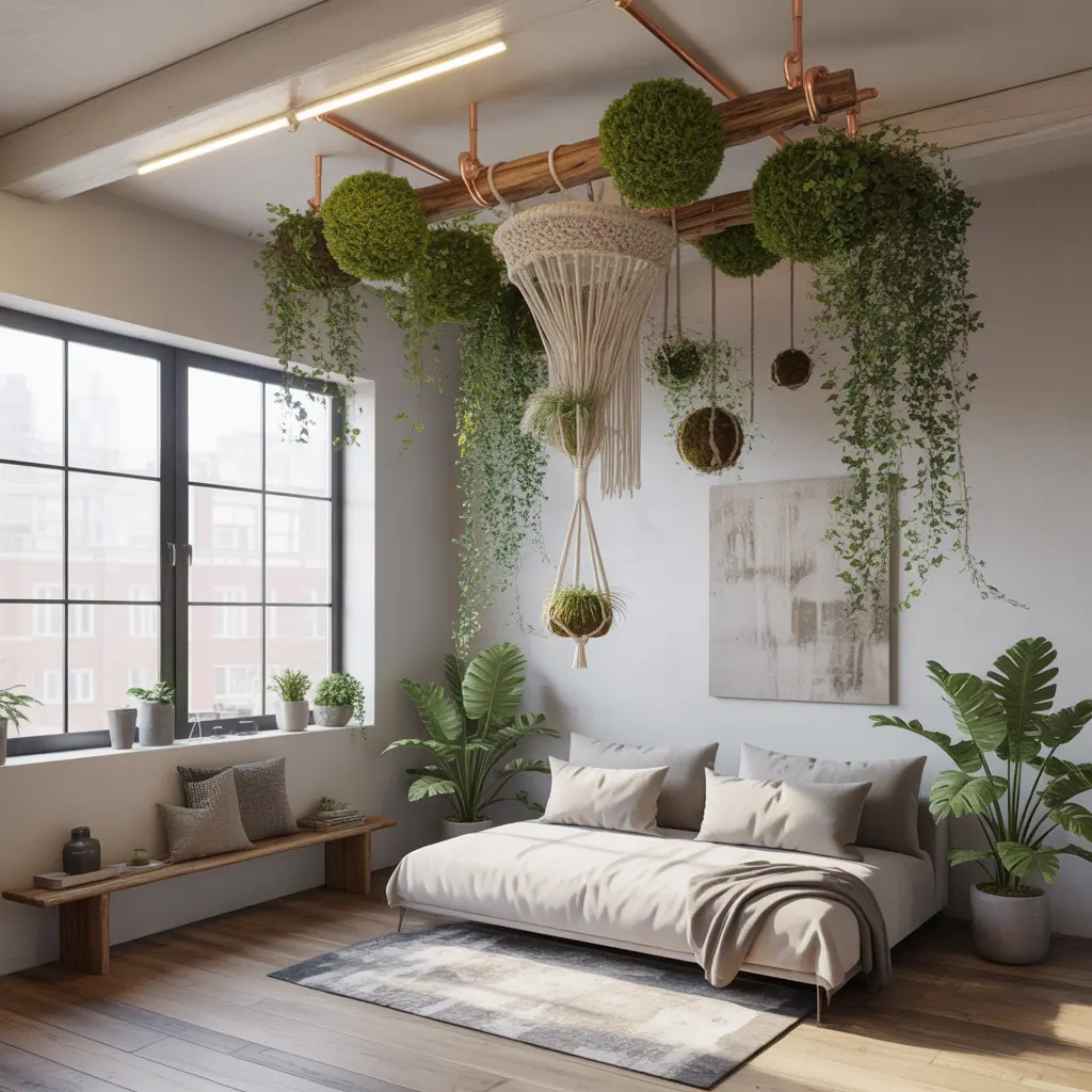hanging plants from ceiling ideas