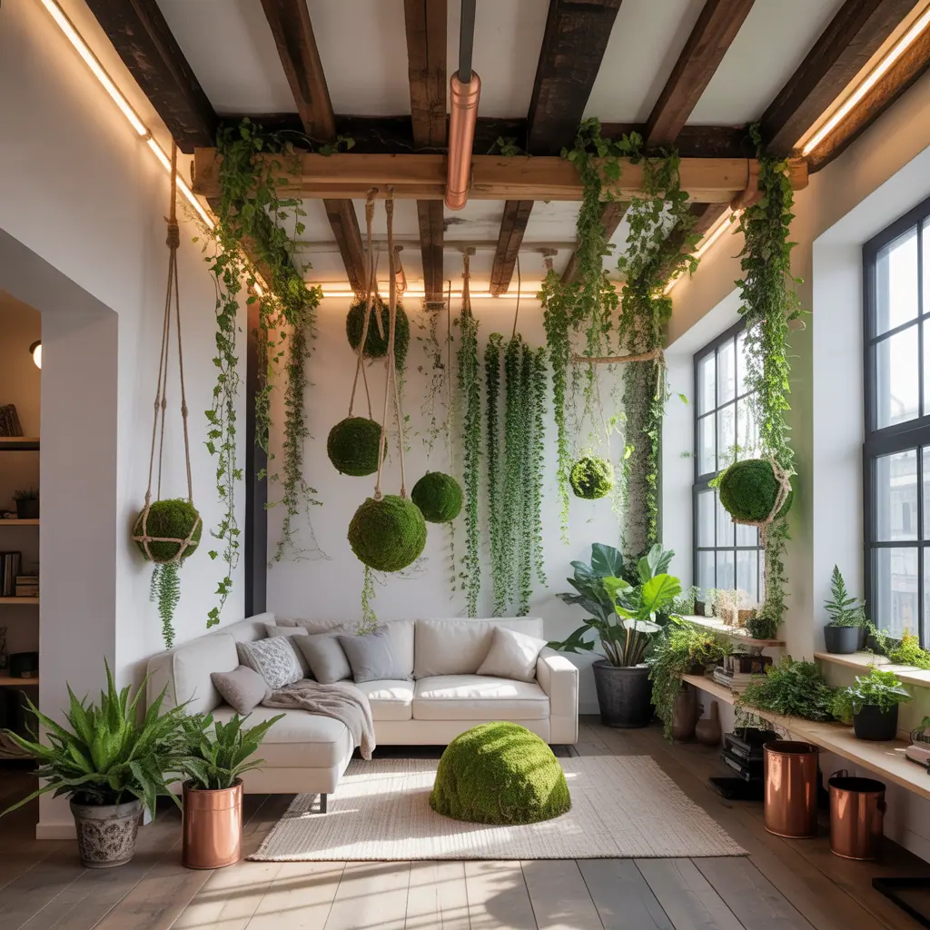 hanging plants from ceiling ideas