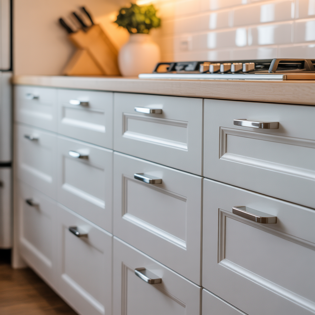 hardware ideas for white kitchen cabinets