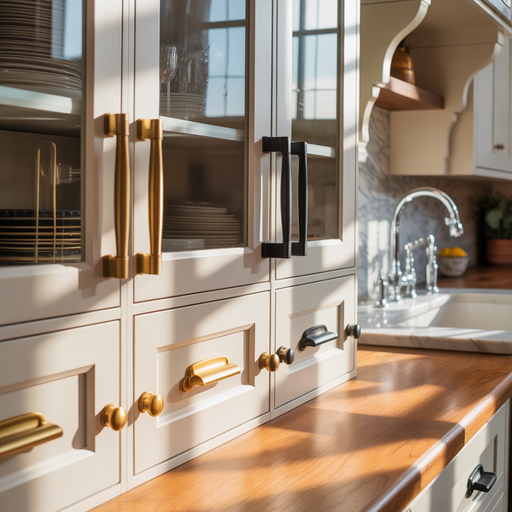 hardware ideas for white kitchen cabinets