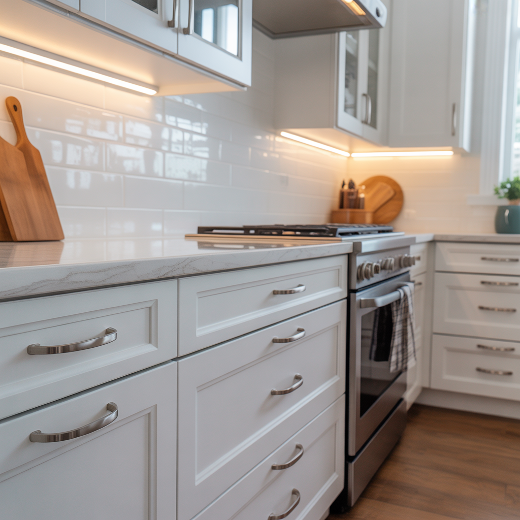 hardware ideas for white kitchen cabinets