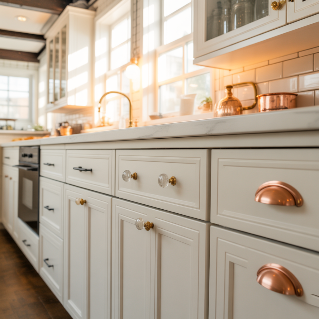 hardware ideas for white kitchen cabinets