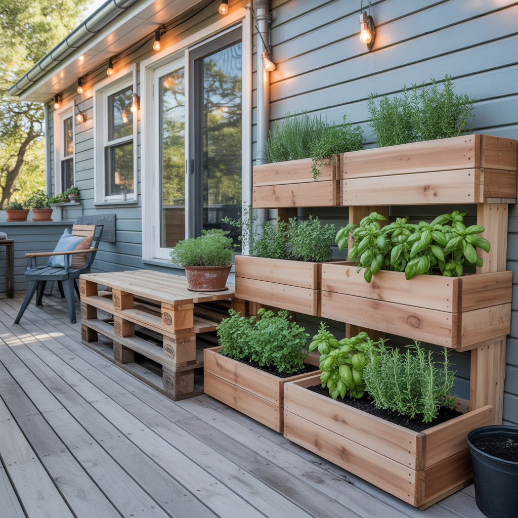 herb garden ideas deck