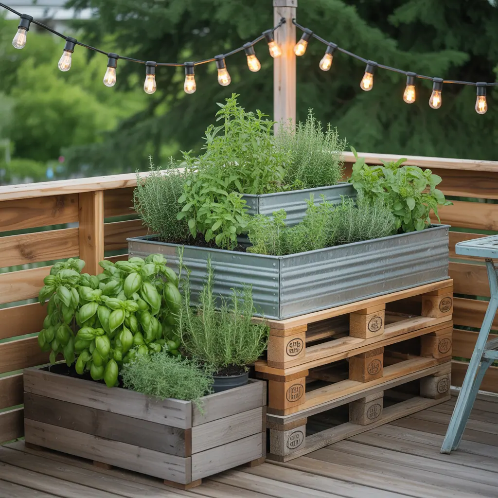 herb garden ideas deck