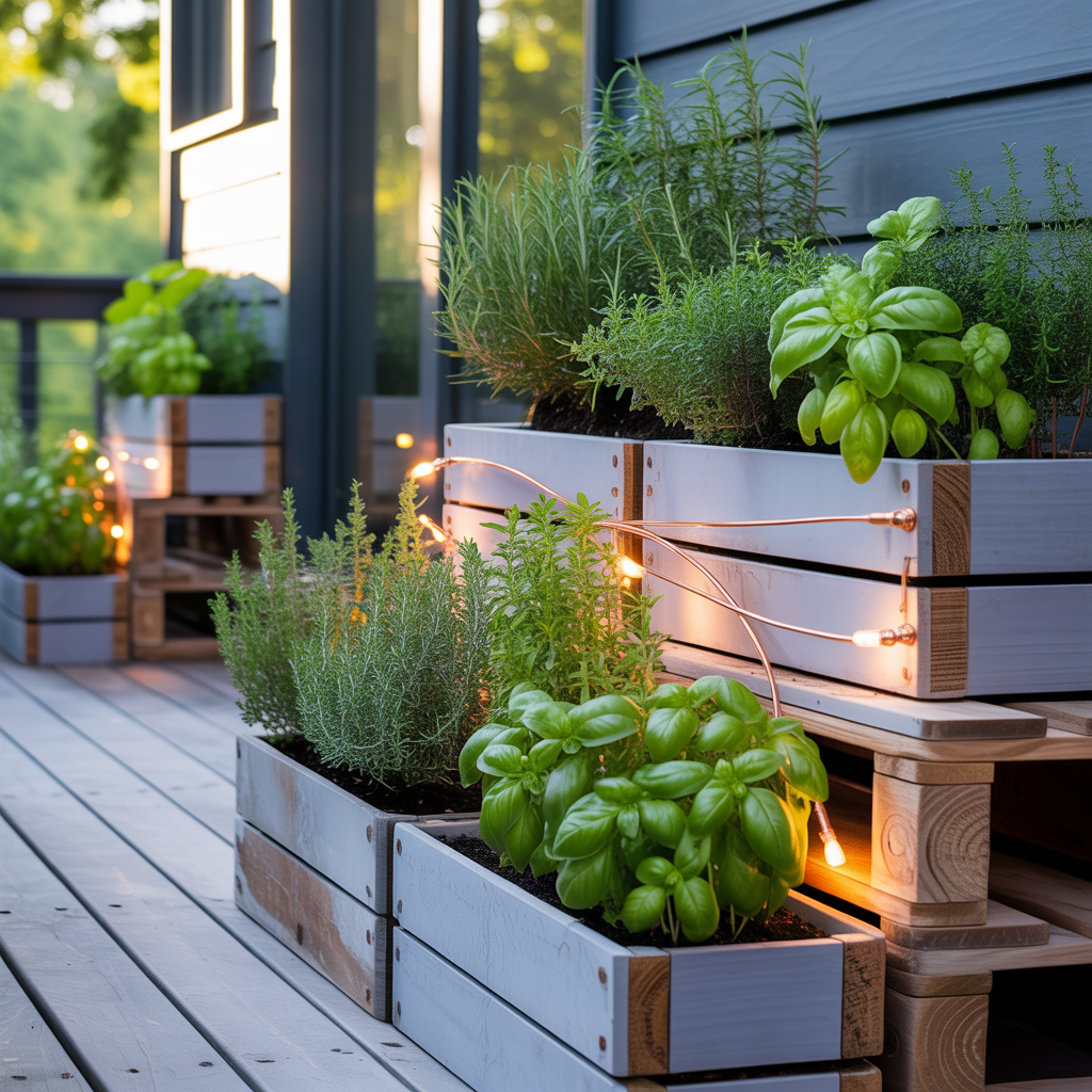 herb garden ideas deck