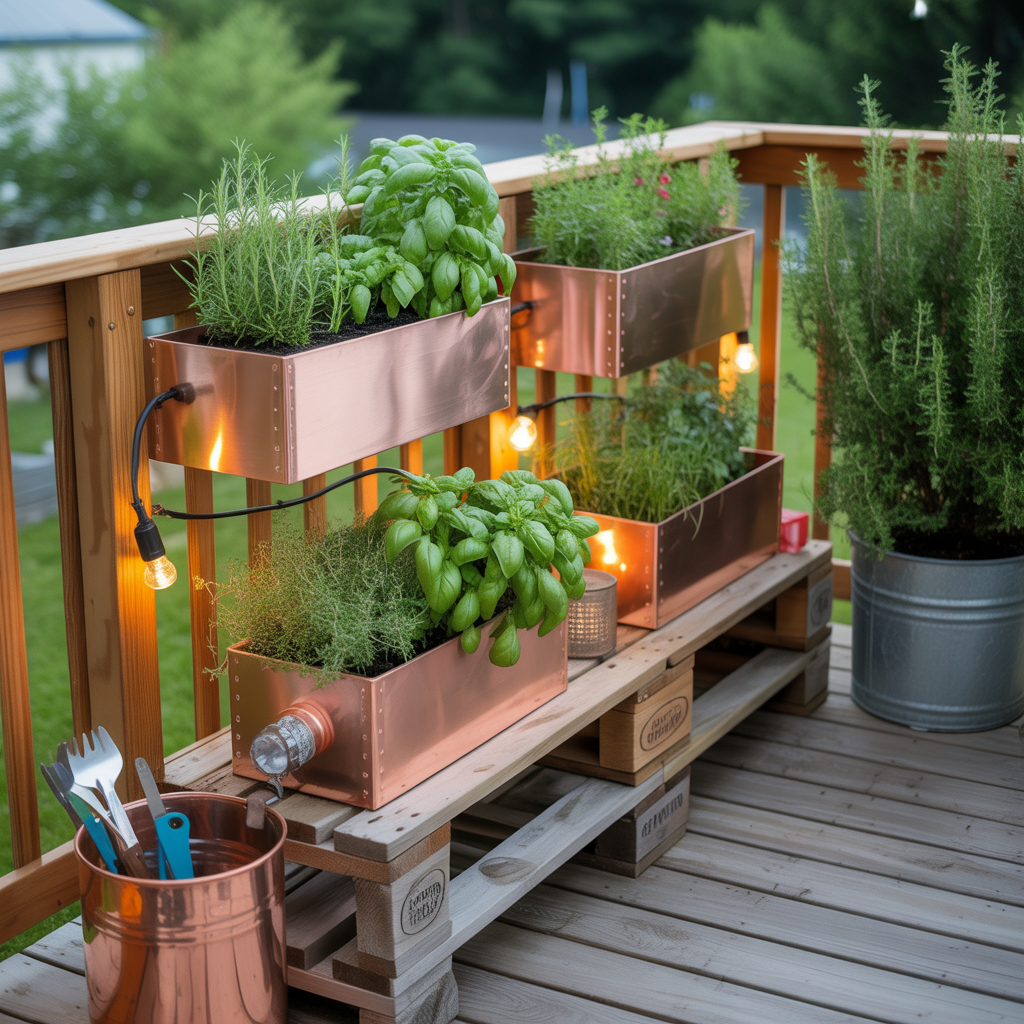 herb garden ideas deck