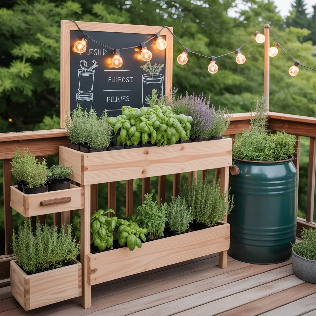 herb garden ideas deck