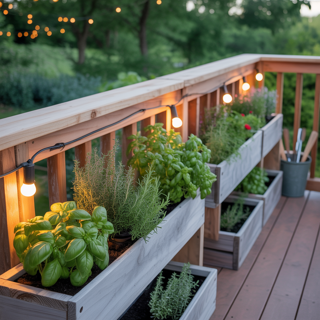 herb garden ideas deck