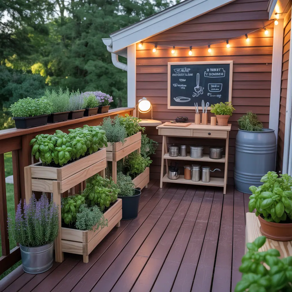 herb garden ideas deck