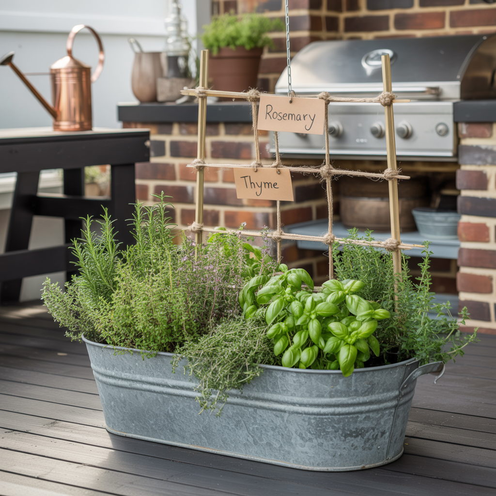 herb garden ideas deck