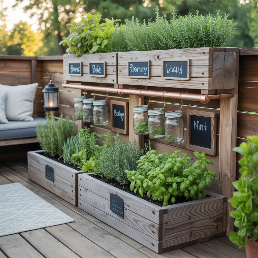 herb garden ideas deck