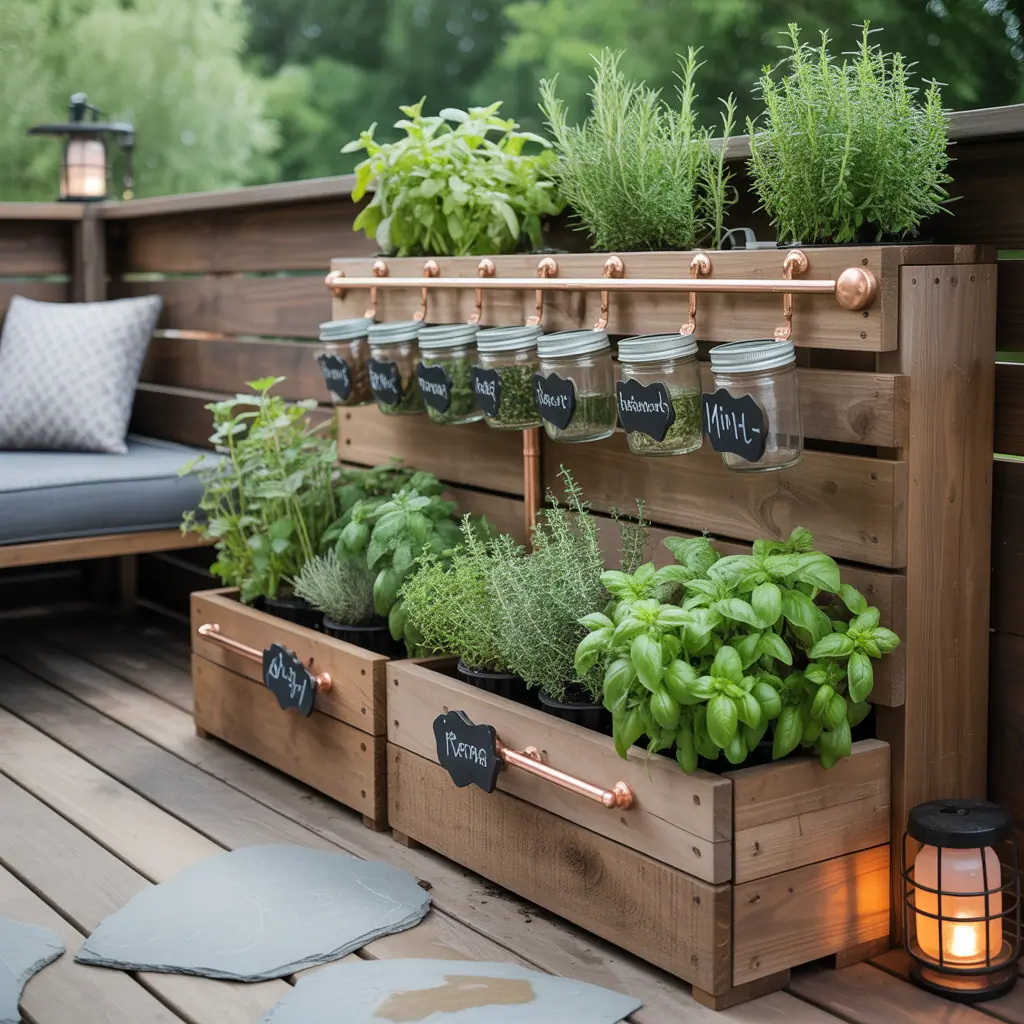 herb garden ideas deck