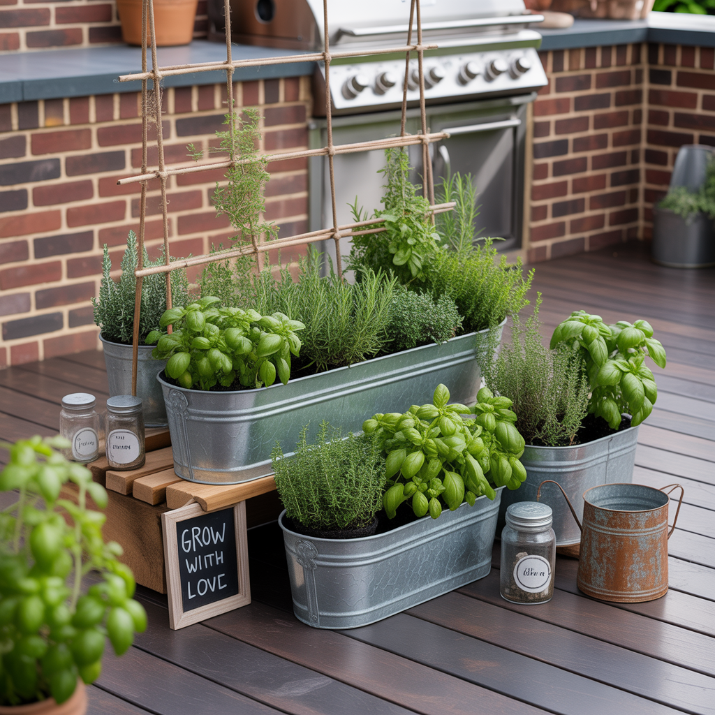herb garden ideas deck