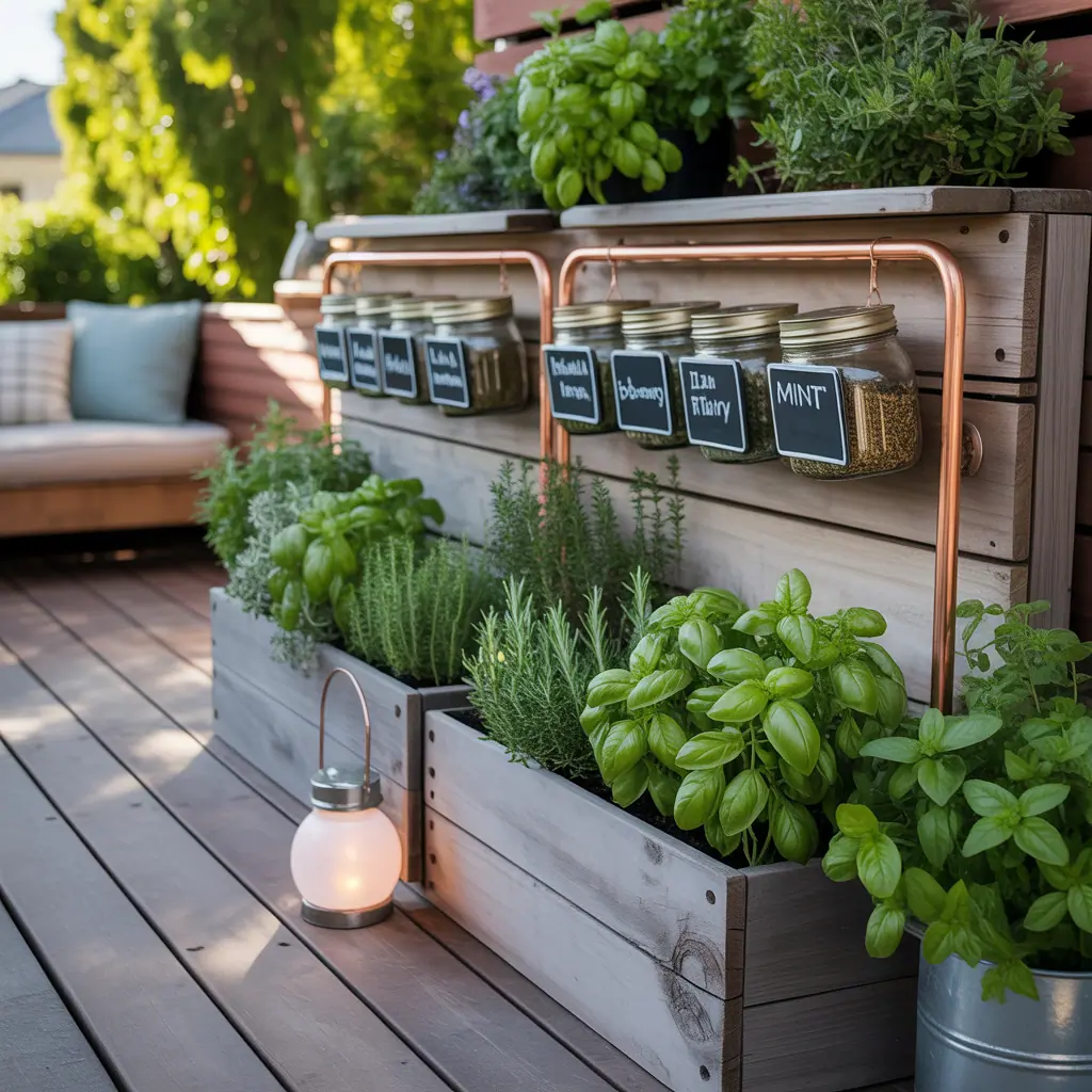 herb garden ideas deck