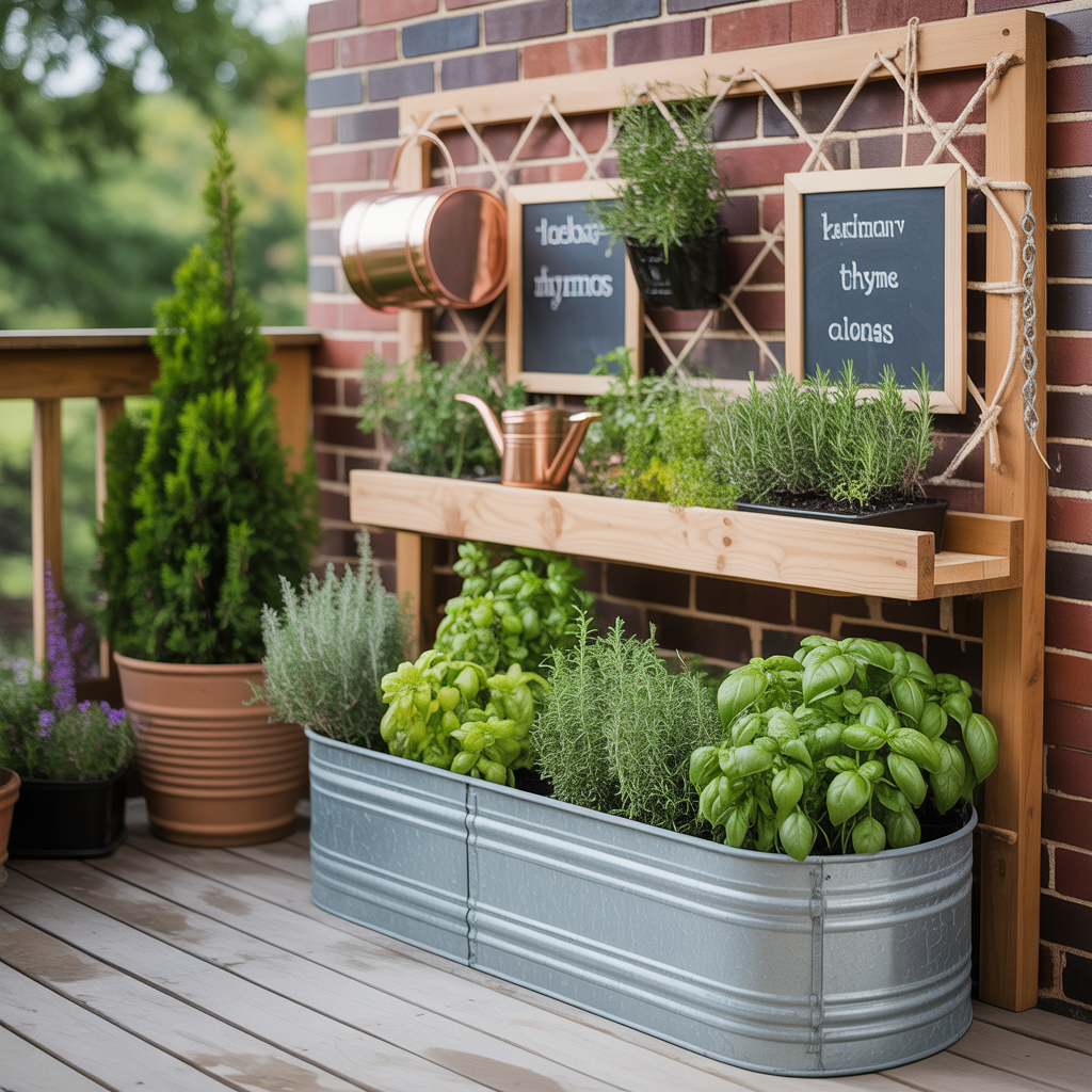 herb garden ideas deck