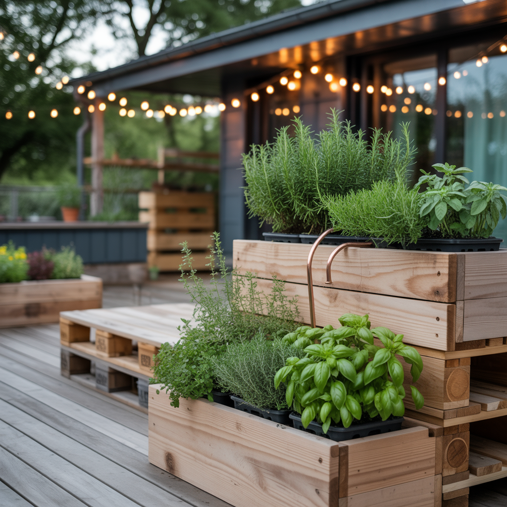 herb garden ideas deck
