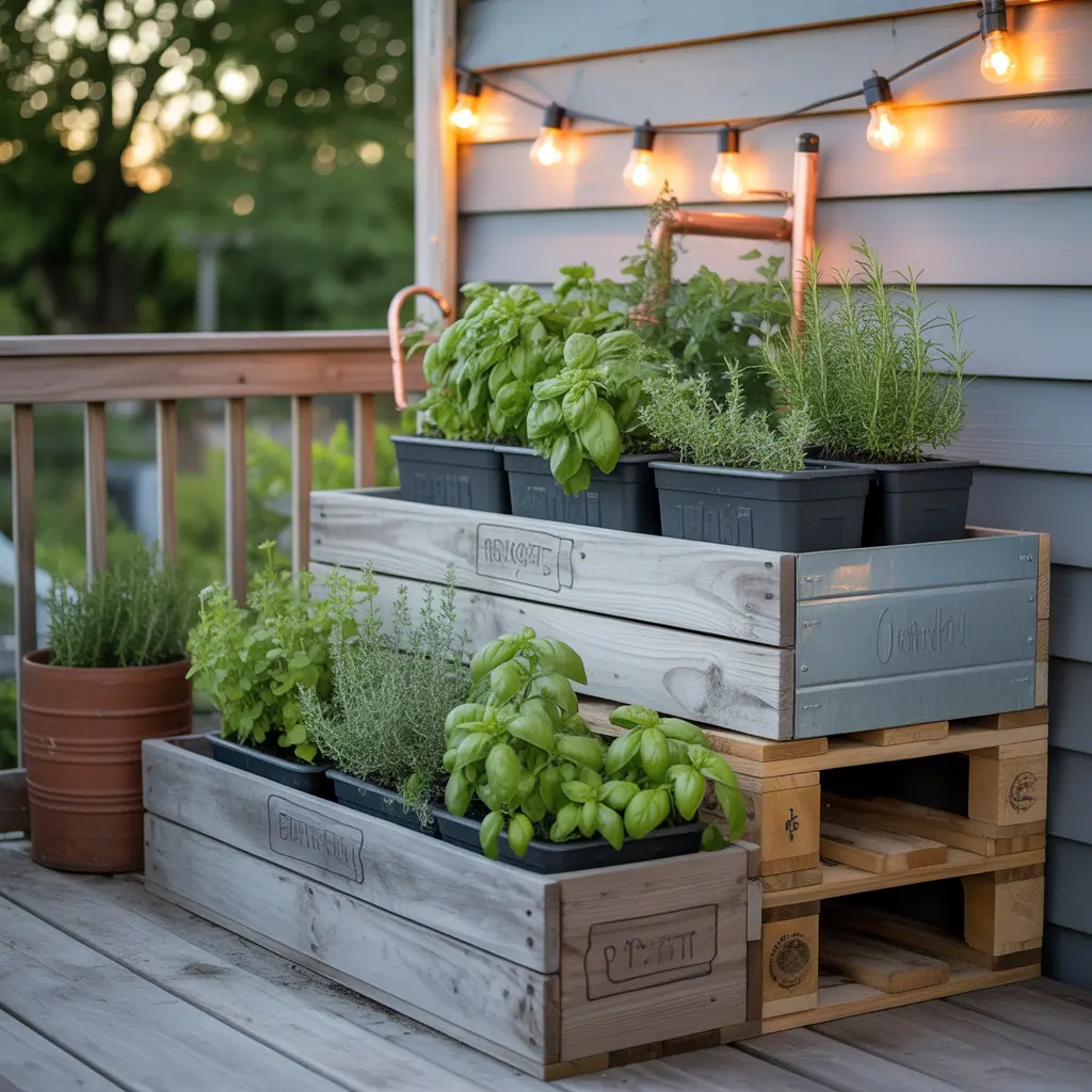 herb garden ideas deck