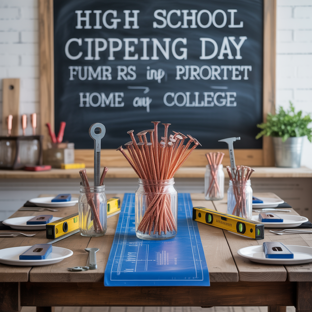 high school signing day tablescape ideas