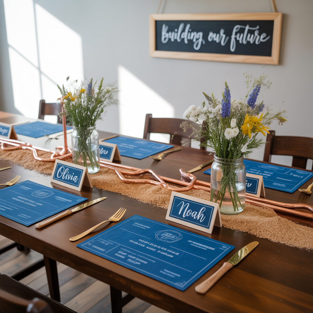 high school signing day tablescape ideas